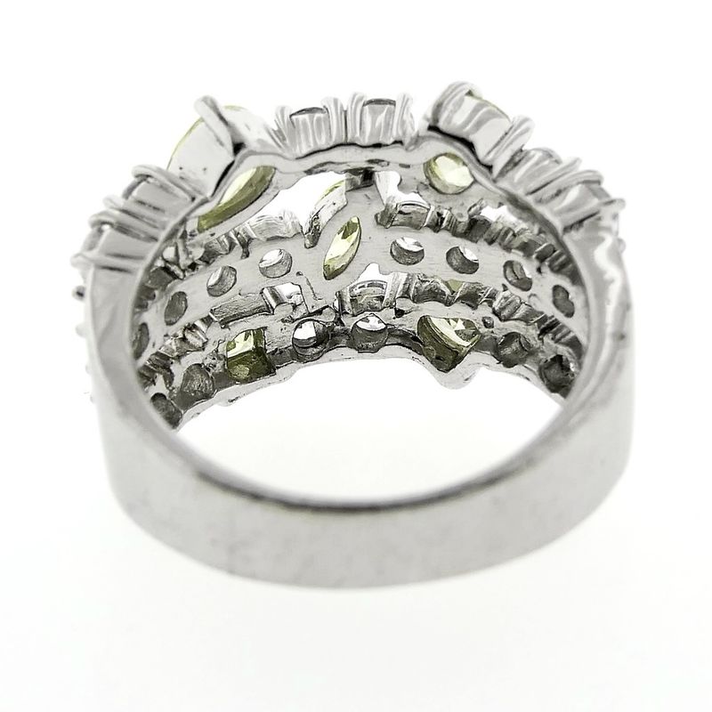 Image 7 of Silver cluster ring with zirconia