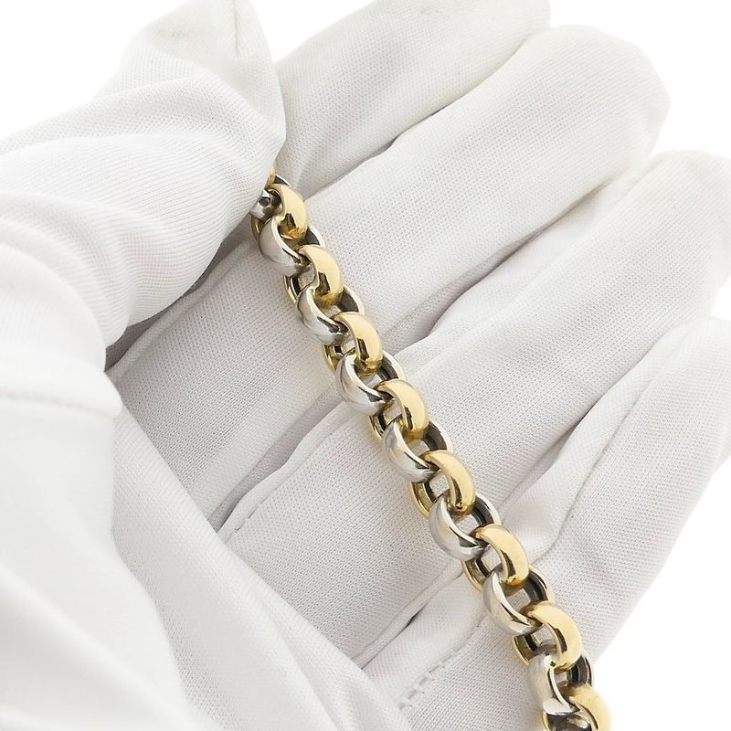 Image 6 of Two-tone gold jasseron link bracelet