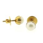 Image 10 of Vintage gold stud earrings with pearl