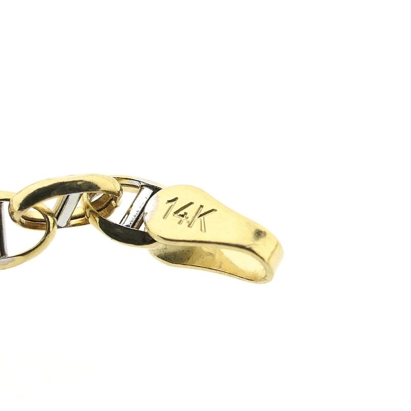 Image 2 of Two-tone gold fantasy link necklace; Midas