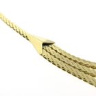 Image 3 of Gold herringbone link necklace