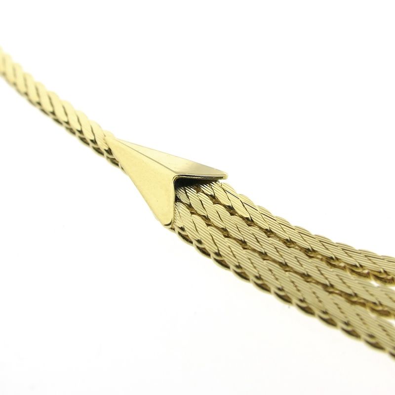 Image 3 of Gold herringbone link necklace
