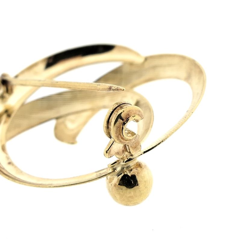 Image 5 of Golden abstract brooch