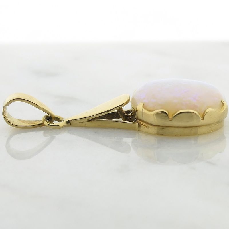 Image 5 of Gold pendant with white opal | Vintage
