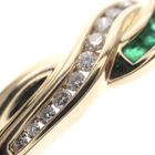 Image 7 of Gold bracelet with emerald and diamond 0.51 ct.; Vintage | Ø 57 mm