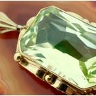 Image 2 of Gold pendant with synthetic gemstone