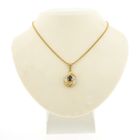 Image 4 of Gold pendant with sapphire and diamond | 0.01 ct.