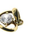 Image 7 of Gold pendant of a heart with zirconia