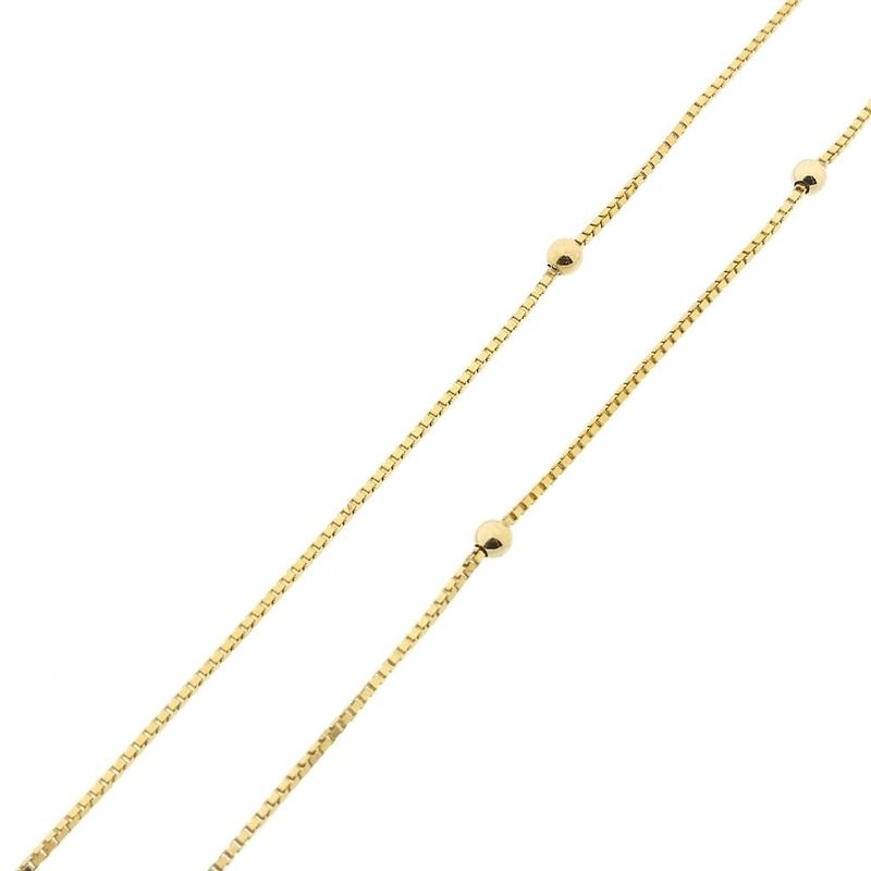 Image 6 of Golden Venetian link chain with balls