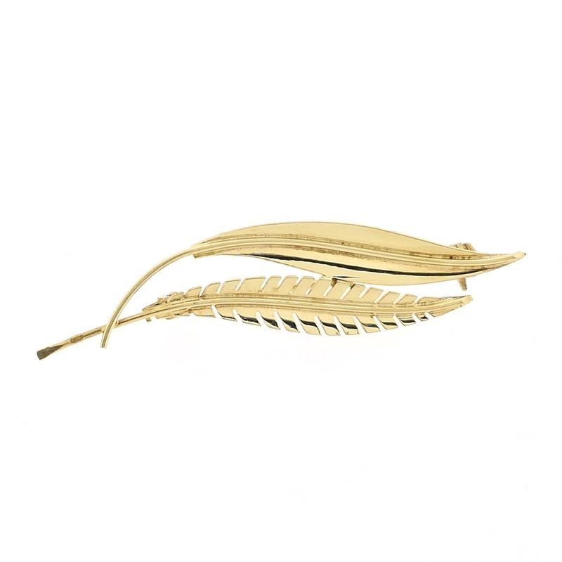 Image 1 of Gold feather brooch | Vintage