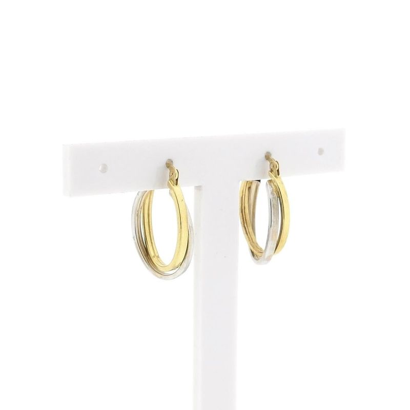 Image 3 of Two-tone gold earrings
