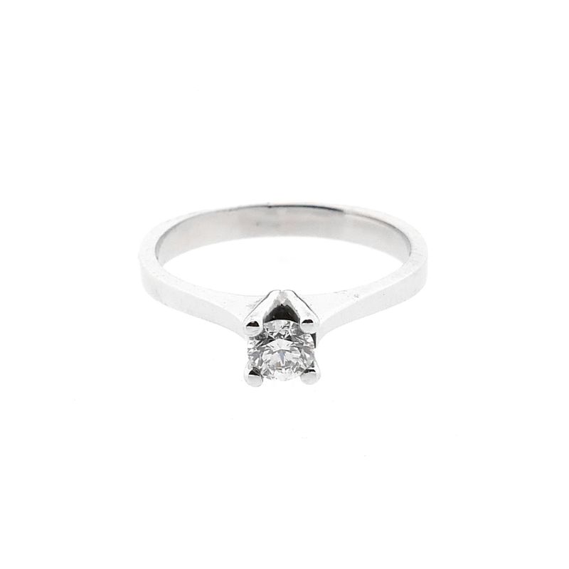 Image 3 of White Gold Solitaire Ring with Diamond; 0.28 ct.