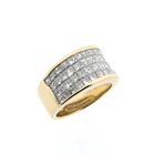 Image 1 of Gold pavé ring with diamonds; 4.16 ct.