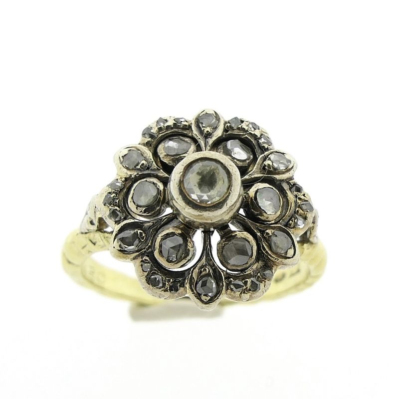 Image 6 of Two-tone entourage ring with 0.31 ct. diamonds | Vintage