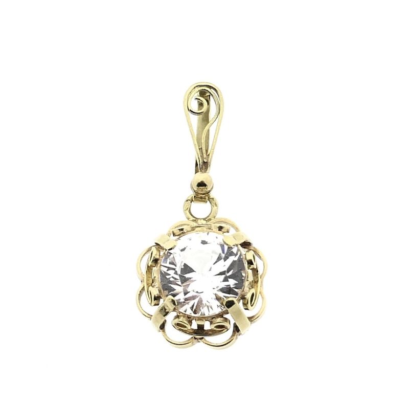 Image 1 of Gold pendant with Aquamarine