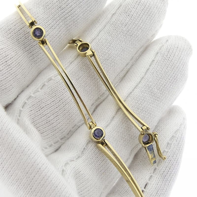 Image 9 of 8 carat fantasy link bracelet with tanzanite