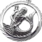 Image 2 of Silver zodiac sign pendant; Aquarius