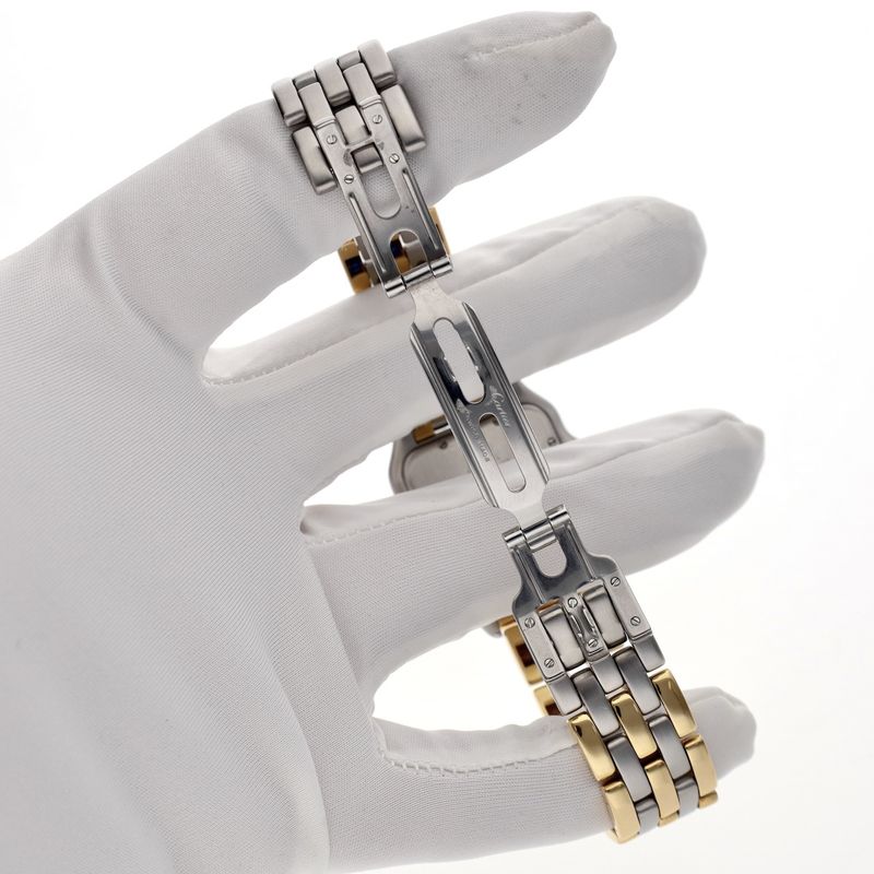 Image 9 of Cartier Panthère '3 Row' Large/Jumbo 183957; 18ct. Gold/steel watch