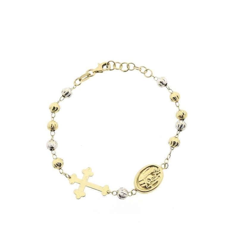 Image 1 of 18K Two-tone bracelet made from a rosary