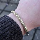 Image 7 of Silver TiSento slave bracelet with gold plating; Size S