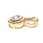 Image 4 of Two-tone gold solitaire pendant with zirconia