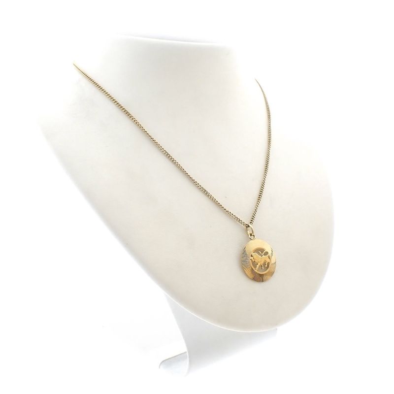 Image 5 of Gold zodiac sign pendant; Leo | Fabiola