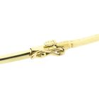 Image 5 of Gold bar link necklace with fixed pendant and zirconia