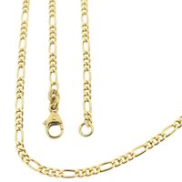 Gold Figaro link chain | 50 cm