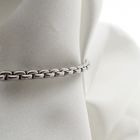 Image 4 of White gold anchor link bracelet | 19 cm