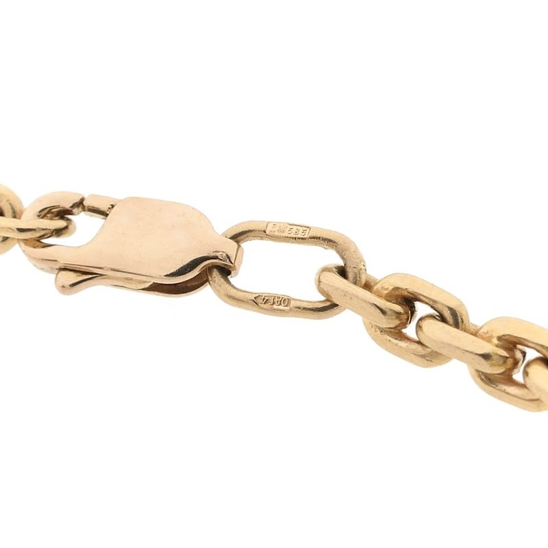Image 4 of Solid gold anchor link chain | 68 cm