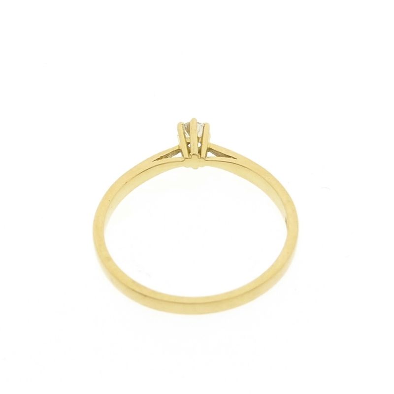 Image 6 of Gold solitaire ring with diamond | 0.11 ct.