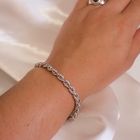 Image 4 of Silver twisted link bracelet | 19 cm