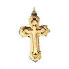 Image 4 of 19th century gold pendant of a cross with corpus INRI; Filigree