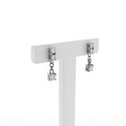 Image 4 of 9 carat stud earrings with diamonds 0.94 ct.