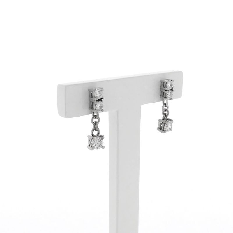 Image 4 of 9 carat stud earrings with diamonds 0.94 ct.