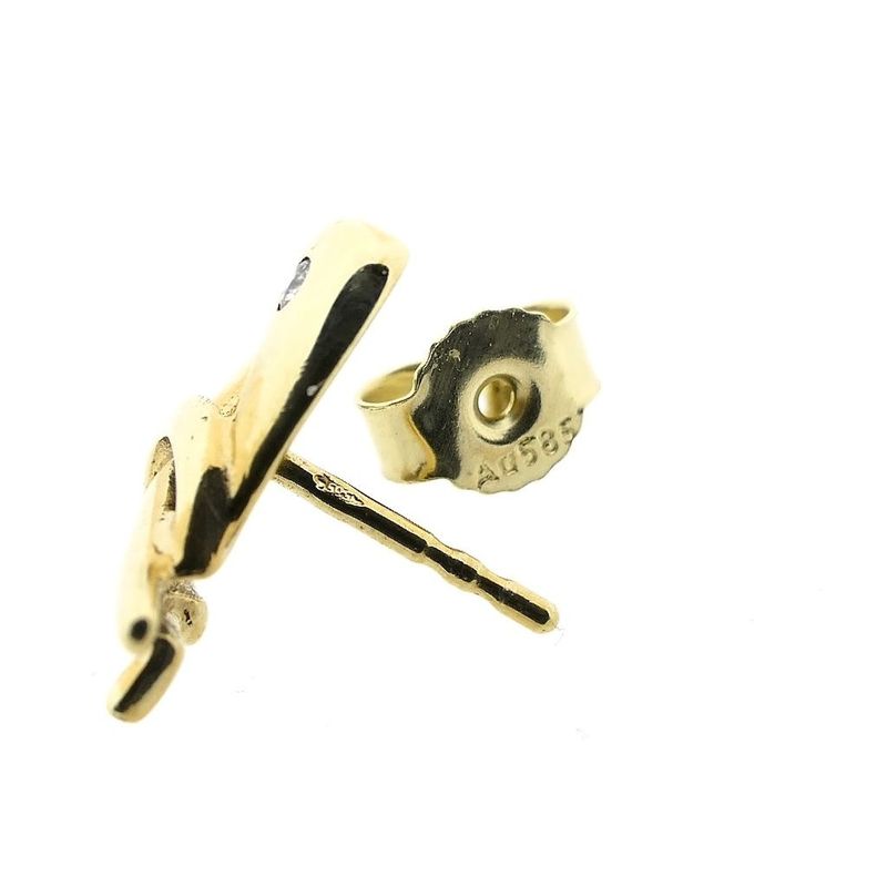 Image 5 of Golden fantasy earrings with zirconia