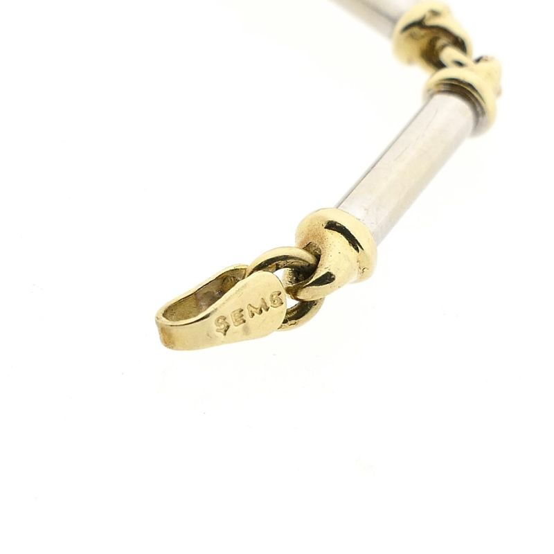 Image 5 of Bicolor Gold Bar Link Bracelet