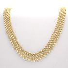 Image 1 of Vintage gold gallery wire link necklace