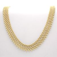 Vintage gold gallery wire link necklace