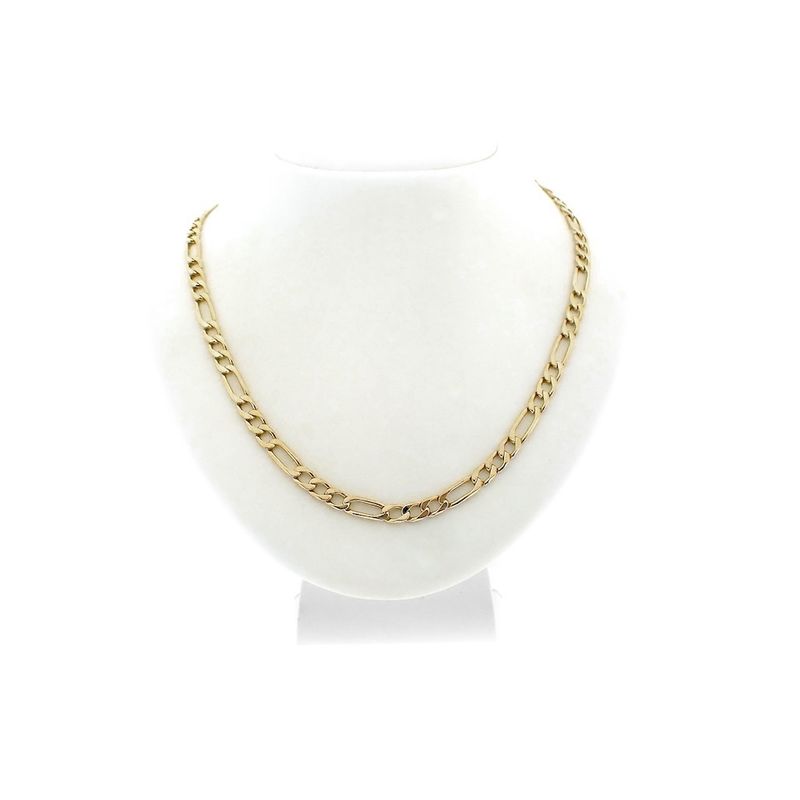 Image 7 of Gold Figaro link chain | 59.5 cm