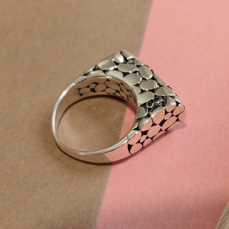 Image 8 of Silver nugget ring; Women