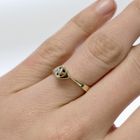 Image 7 of Gold solitaire ring; diamond 0.03 ct.