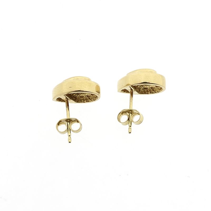 Afbeelding 5 van Gouden oorbellen met robijn en diamant; 0,39 ct. 