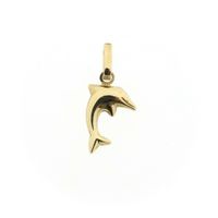Golden dolphin pendant | Minimalist