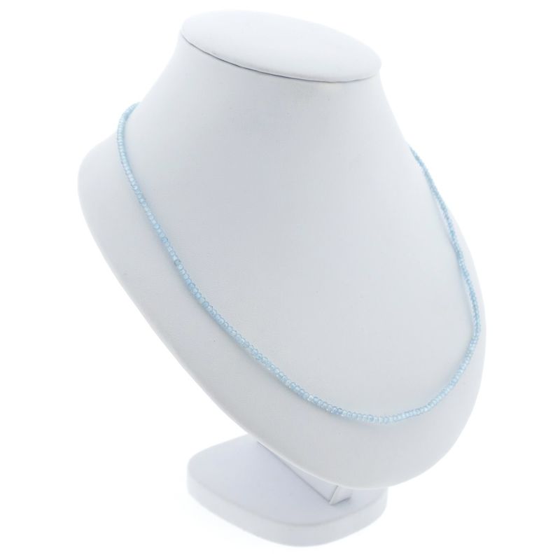 Image 2 of 9 carat light blue topaz bead necklace