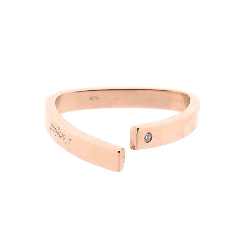 Afbeelding 3 van Jeunesse roségouden ring met diamant; 0,01 ct.