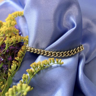 Image 2 of Solid gold gourmet link bracelet