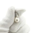 Image 5 of White gold pendant with pearl and diamond; 0.02 ct.