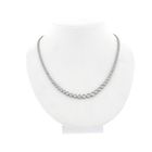Image 1 of 18K white gold tennis necklace with 3.00 ct. diamonds | 42 cm