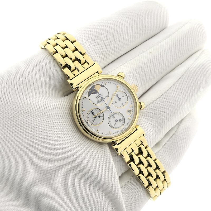 Image 12 of IWC Da Vinci Chronograph IW3735; 18k gold ladies' watch with moon phase